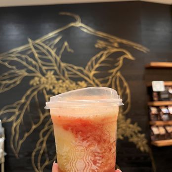 Starbucks - Passion fruit-strawberry smoothie hee - Coffee & Tea Near Me - Waikoloa Village, Hawaii