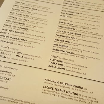 Roti Chai - Street kitchen menu - Indian Near Me - London, XGL