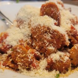 Gino's - Spaghetti Ala Rustica.  Absolutely delicious
