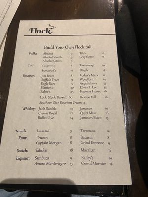 Menu photo 4 Flock. Mooresville, NC