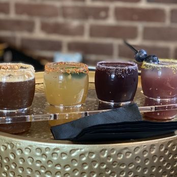 The Sober Social - a variety of cocktails on a tray - Desserts Near Me - Atlanta, Georgia The Sober Social - a variety of cocktails on a tray - Desserts Near Me - Atlanta, Georgia