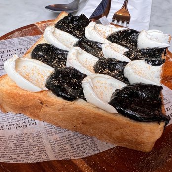 Davelle - Black sesame and cream cheese toast - Japanese Near Me - New York, New York
