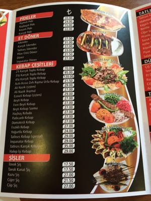 Menu photo 2 Tatlıses Kebap Istanbul, 34