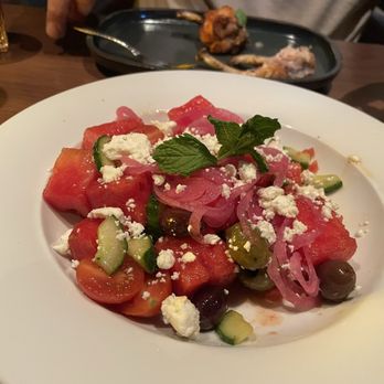 Ramsay's Kitchen at The Silver Legacy - Watermelon Greek salad - American Near Me - Reno, Nevada Ramsay's Kitchen at The Silver Legacy - Watermelon Greek salad - American Near Me - Reno, Nevada