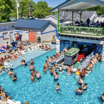 Froggy's - a crowd of people in a swimming pool - Pizza Near Me - Lakeview, Ohio