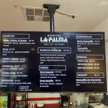 Burritos La Palma - menu - Mexican Near Me - El Monte, California Burritos La Palma - menu - Mexican Near Me - El Monte, California