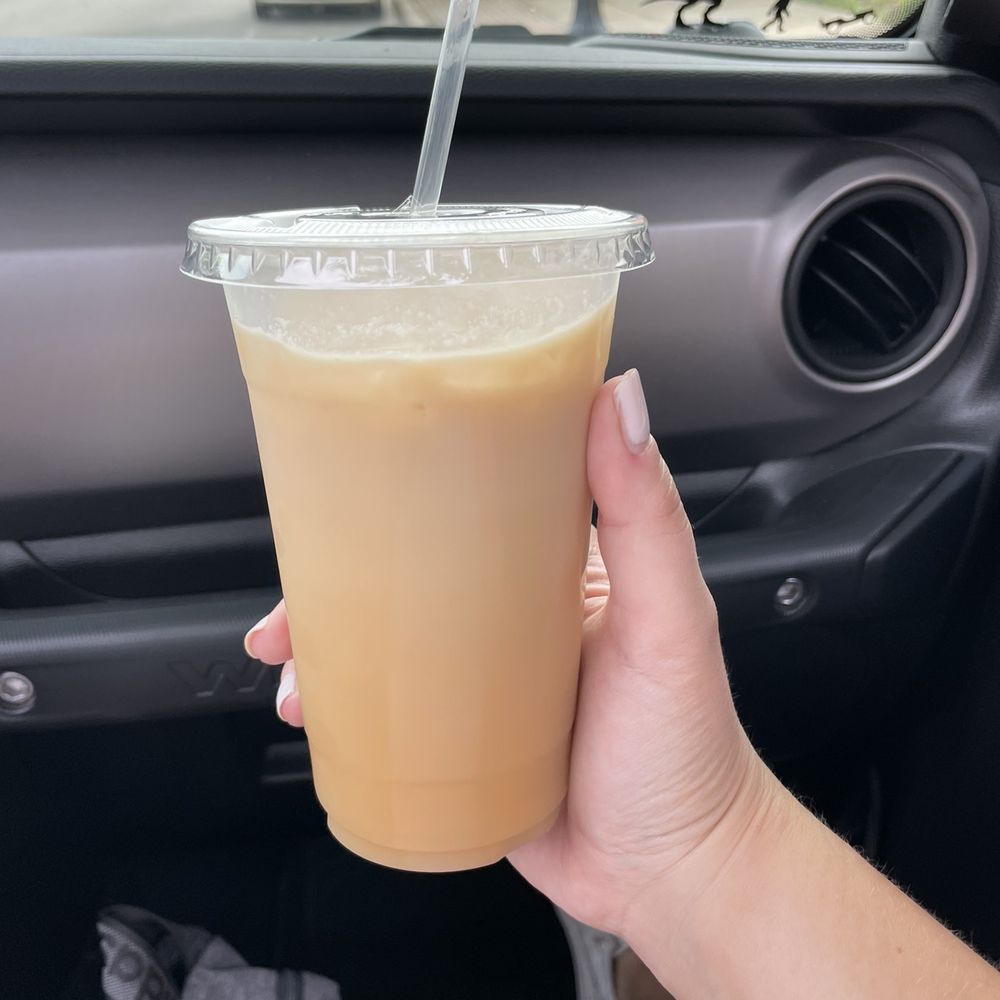 Cold brew, English toffee flavoring, cream Cold brew, English toffee flavoring, cream