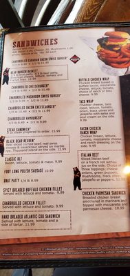 Menu photo 3 Black Bear Bar & Grill Minocqua, WI