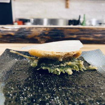 Kakurega Sushi - Tempura fish/shiso, radish wrapped in nori - Sushi Bars Near Me - Flushing, New York