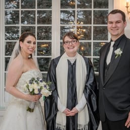 Rev. Anne at our Patrick Haley Mansion wedding 3/7/14.