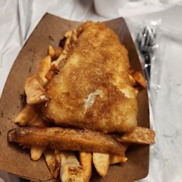 Half order Cod and chips. Delicious cooked to order. Half order Cod and chips. Delicious cooked to order.