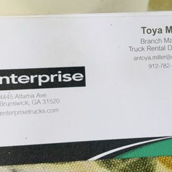 Enterprise Truck Rental - Enterprise Truck Rental Brunswick, Georgia Toya Miller Manager 5 STARS!!!!