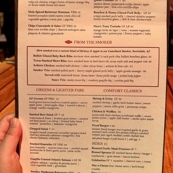 Proof - Menu (Oct 2023) - American Near Me - Scottsdale, Arizona