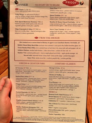 Menu photo 7 Proof Scottsdale, AZ