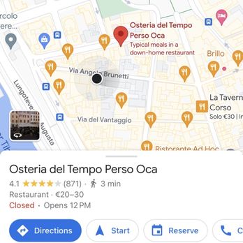 Osteria del Tempo Perso - Maps - Pizza Near Me - Rome, RM