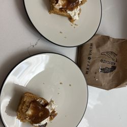 Mume Farm - Ume fruit cake topped with vegan cream cheese and gravenstein apple butter.