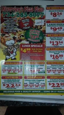Menu photo 4 Riverview's Pizza Place Riverview, MI Menu photo 4 Riverview's Pizza Place Riverview, MI