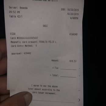 Slice Parlor - Receipt - Pizza Near Me - Albuquerque, New Mexico