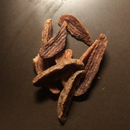a pile of dried beef strips a pile of dried beef strips