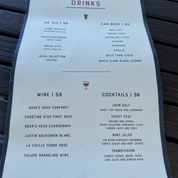 Fareways Cafe At The Woods Center - Drink menu (local selections included some IPA's and Lagers)