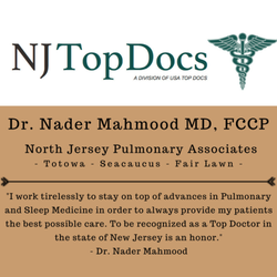 Nader Mahmood MD, FCCP - NJ Top Doctor Award Recipient Dr. Nader Mahmood MD, FCCP - 2020