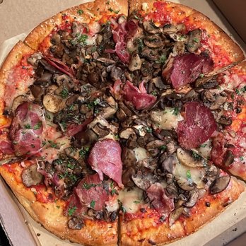 Harvest - Brewery - Mushroom Pizza with capicola - Pizza Near Me - Columbus, Ohio Harvest - Brewery - Mushroom Pizza with capicola - Pizza Near Me - Columbus, Ohio