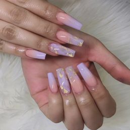 Lilac ombré and marble with gold foil