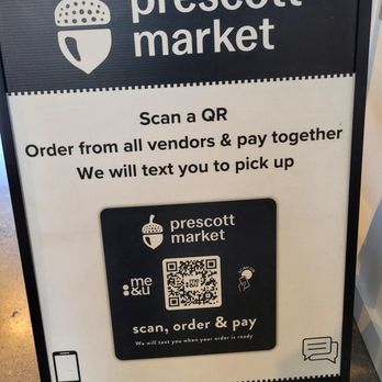 Prescott Market - QR code to order in advance from any vendor inside the Prescott Market collective. - Food Court Near Me - Oakland, California