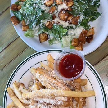 7th & Carson - Traditional Caesar Salad and Garlic Parmesan Cheese Fries - New American Near Me - Las Vegas, Nevada