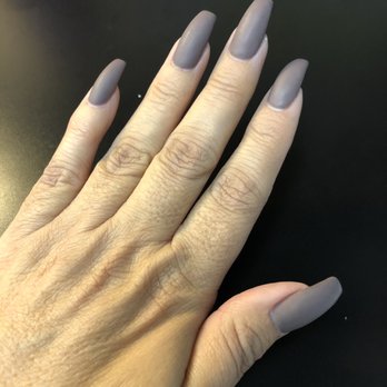 I Nail Spa - Coffin shape, acrylic gel fill manicure. - Nail Salons Near Me - Montclair, California