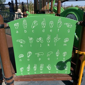 Cougar Creek Park - Love this inclusion! For people to learn ASL for the deaf and hard of hearing community. - Parks Near Me - Las Vegas, Nevada Cougar Creek Park - Love this inclusion! For people to learn ASL for the deaf and hard of hearing community. - Parks Near Me - Las Vegas, Nevada