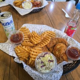 Chicken tenders combo with a side of sauce Chicken tenders combo with a side of sauce
