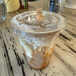 Seasonal pumpkin cream latte