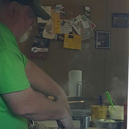 Wonder how many he cooks in a day! Rest in peace hamburger man. Wonder how many he cooks in a day! Rest in peace hamburger man.