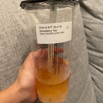 Sharetea - Strawberry tea with lychee jelly - Bubble Tea Near Me - Carrollton, Texas Sharetea - Strawberry tea with lychee jelly - Bubble Tea Near Me - Carrollton, Texas