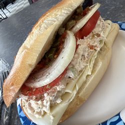 Eve's Lunch - Tuna Zep (w tomato, onion, pepper hash, sweet pepper, provolone)