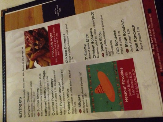 Menu photo 2 Four Aces Bar & Lounge Hardin, MT