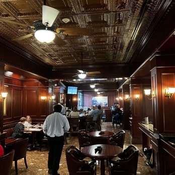 Fletcher's - Inside restaurant and tin ceiling - New American Near Me - Anchorage, Alaska