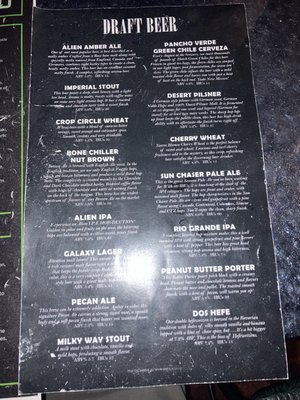 Menu photo 4 Alien Brew Pub Albuquerque, NM