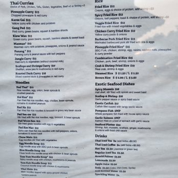 Exotic Thai Cafe - Menu as of Aug 16, 2021 - Thai Near Me - Newbury Park, California Exotic Thai Cafe - Menu as of Aug 16, 2021 - Thai Near Me - Newbury Park, California
