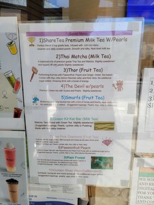 Menu photo 7 Sharetea Arcadia, CA