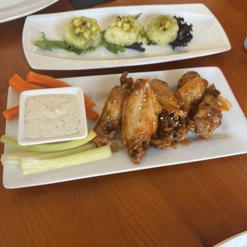 Broadway Grill - Wings were bland, rubbery, not crispy. Weak sauce. Need more care & execution. Dumplings also bland & unsalted. - American Near Me - Burlingame, California Broadway Grill - Wings were bland, rubbery, not crispy. Weak sauce. Need more care & execution. Dumplings also bland & unsalted. - American Near Me - Burlingame, California
