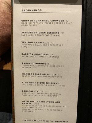 Menu photo 6 Level 5 Rooftop Restaurant Albuquerque, NM
