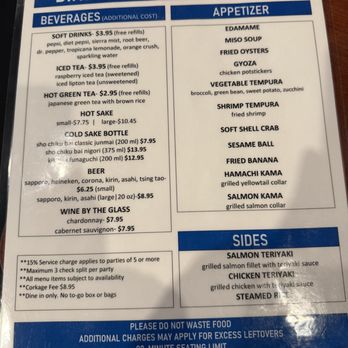 Fuji Sushi - Menu 8.2026 - Sushi Bars Near Me - Elk Grove, California