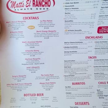 Matt's El Rancho - Menu 9.8.23 - Mexican Near Me - Austin, Texas Matt's El Rancho - Menu 9.8.23 - Mexican Near Me - Austin, Texas