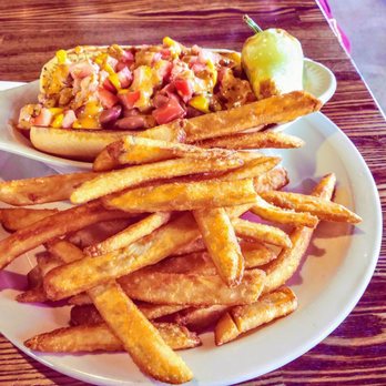 Barrio Brewing - Sonora Dog and Battered Fries - American Near Me - Mesa, Arizona