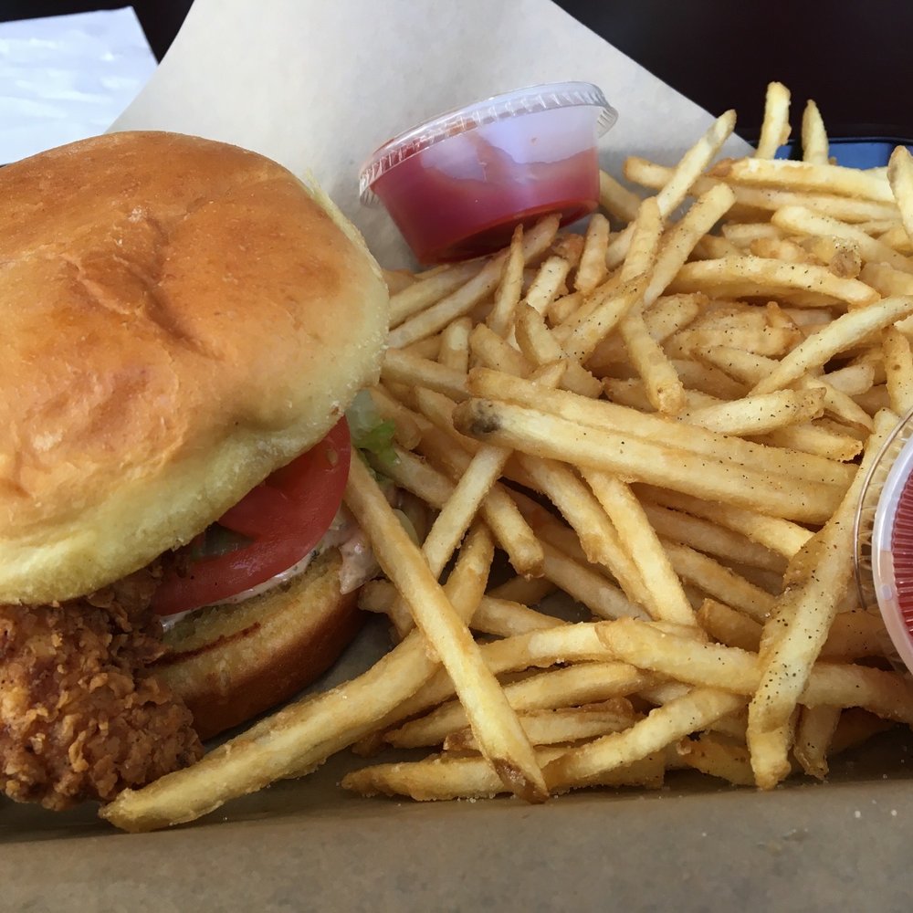 The "Famous" chicken sandwich. The "Famous" chicken sandwich.