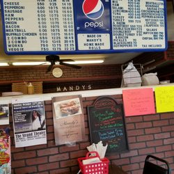 Mandy's Pizza & Subs - Pizza lineup