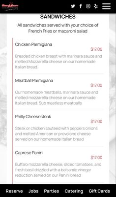 Menu photo 6 Casa Di Amore Las Vegas, NV