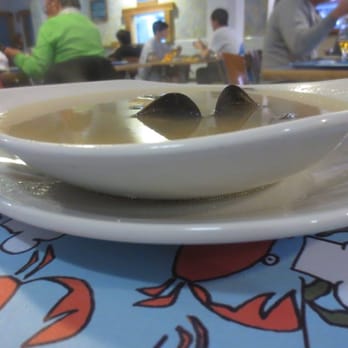 La Paradeta - Signature Soup. Mussels were good, both was tasty but a bit on the salty side. - Seafood Near Me - Barcelona, B La Paradeta - Signature Soup. Mussels were good, both was tasty but a bit on the salty side. - Seafood Near Me - Barcelona, B